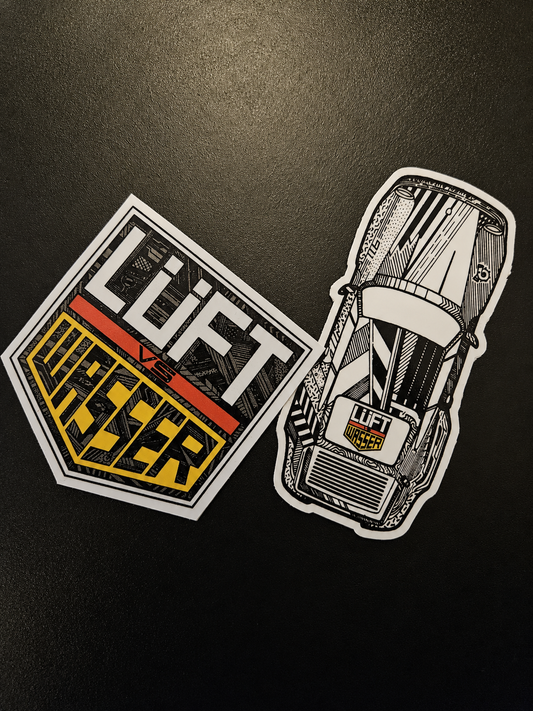 Luft Vs Wasser Sticker Twin Pack